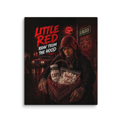 1a. Little Red Ridin’ From the Hood Canvas - AETHERION GALLERY