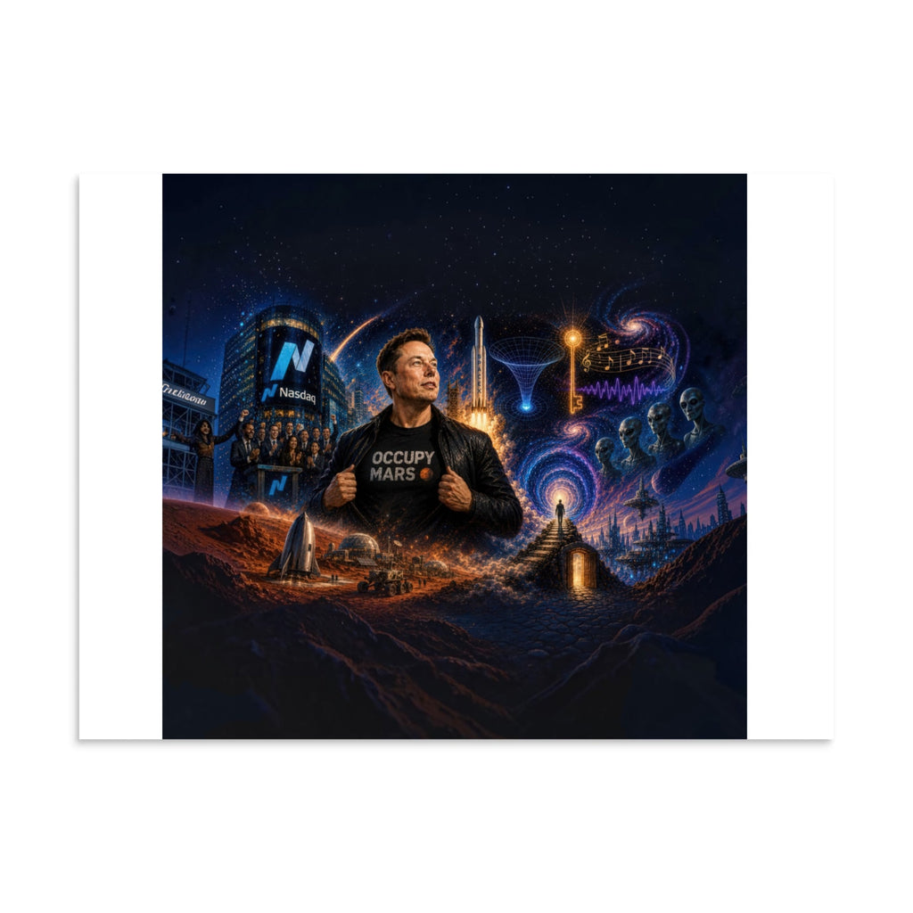 A Trillionaire’s Frontier: The Elon Musk Era- Poster Print - AETHERION GALLERY