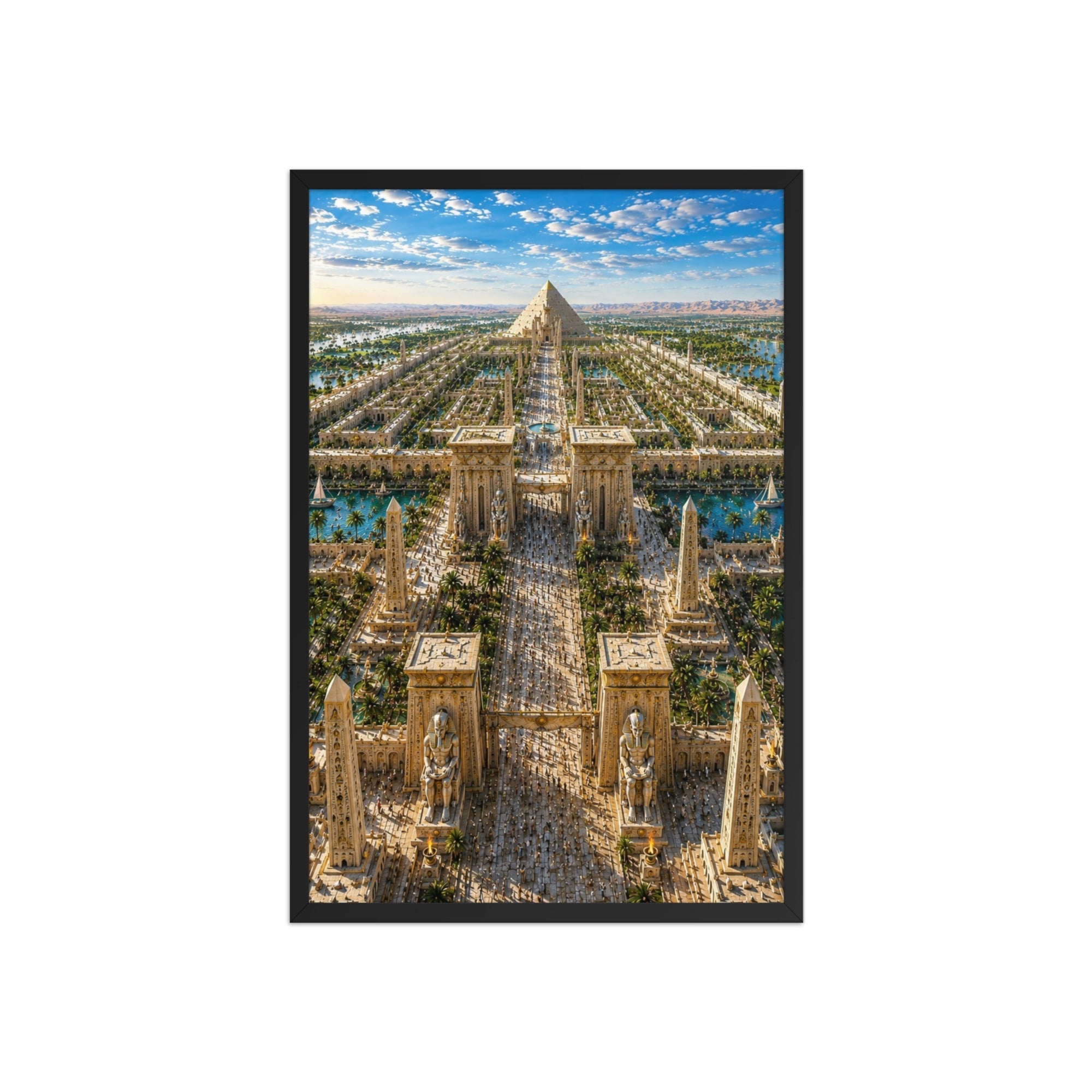A0a. Lost Labyrinth of Egypt, Framed Enhanced Matte Photo Paper - AETHERION GALLERY