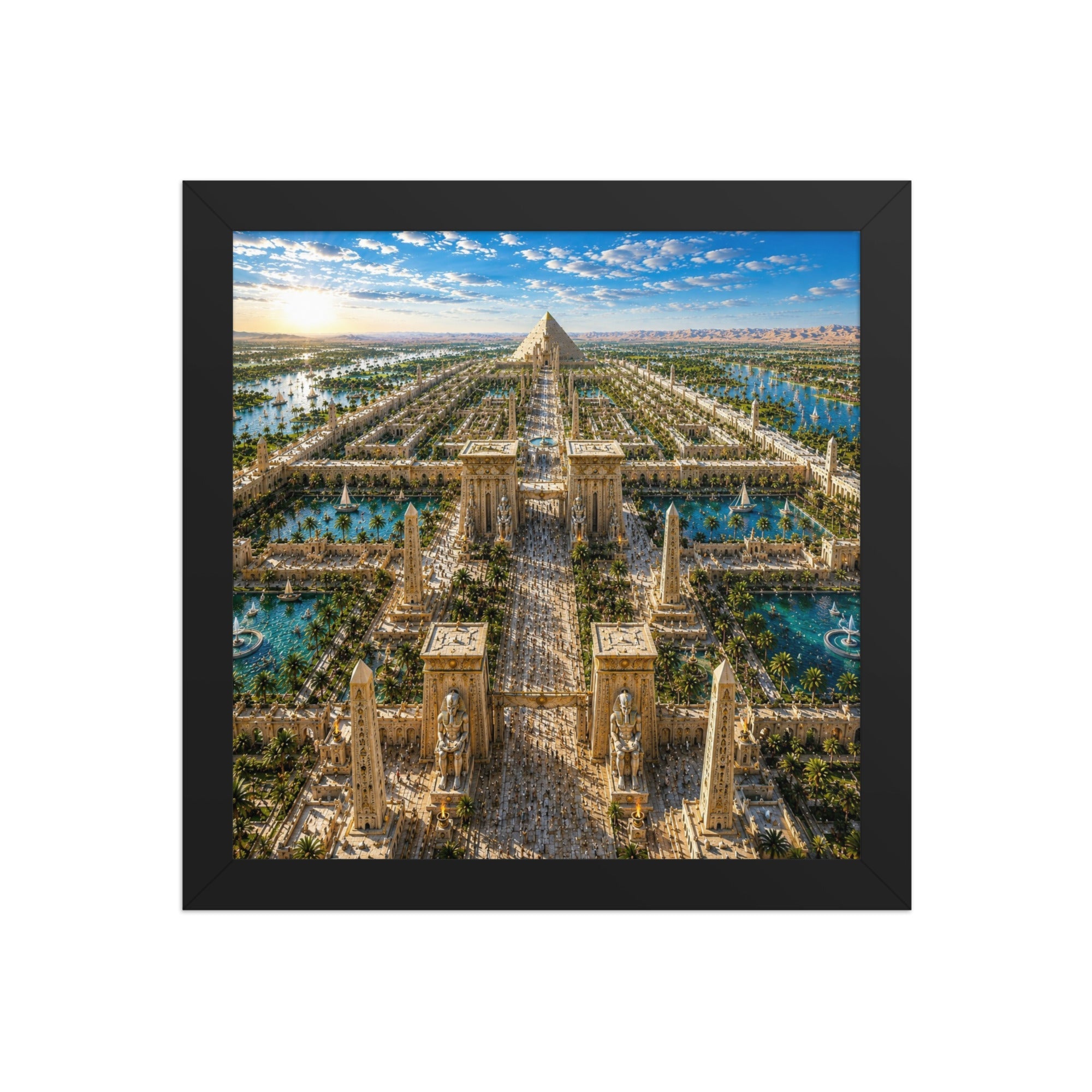 A0a. Lost Labyrinth of Egypt, Framed Enhanced Matte Photo Paper - AETHERION GALLERY