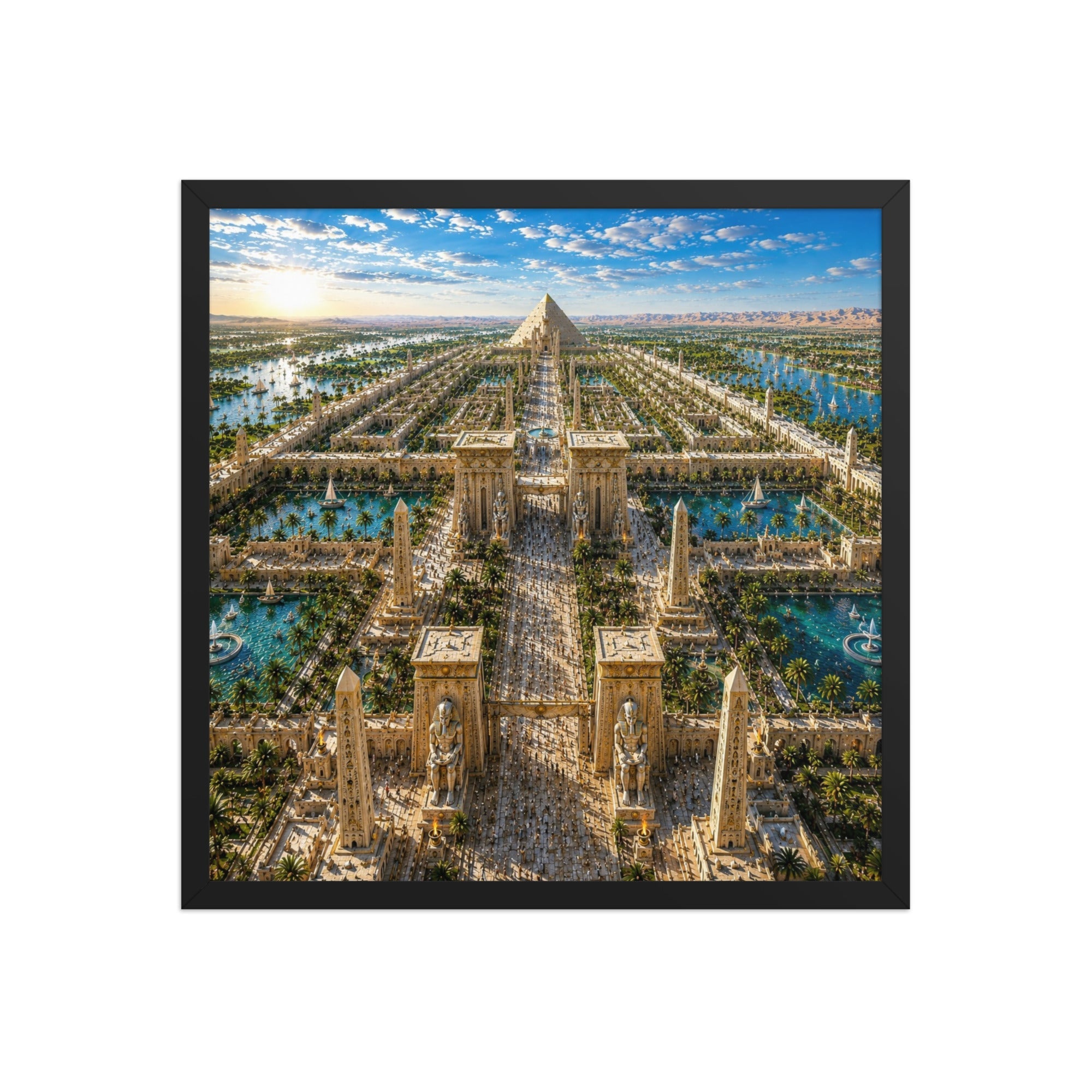 A0a. Lost Labyrinth of Egypt, Framed Enhanced Matte Photo Paper - AETHERION GALLERY