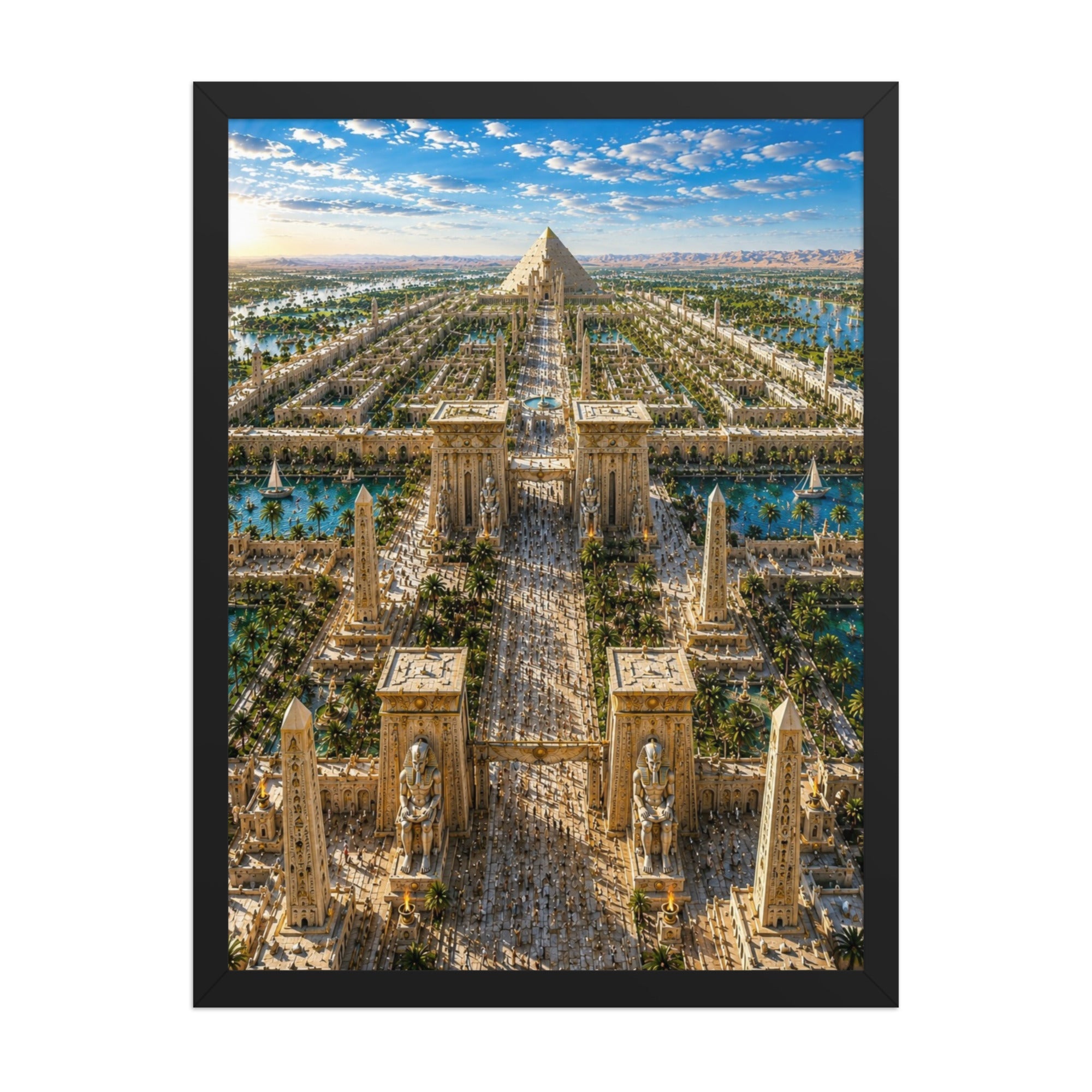 A0a. Lost Labyrinth of Egypt, Framed Enhanced Matte Photo Paper - AETHERION GALLERY