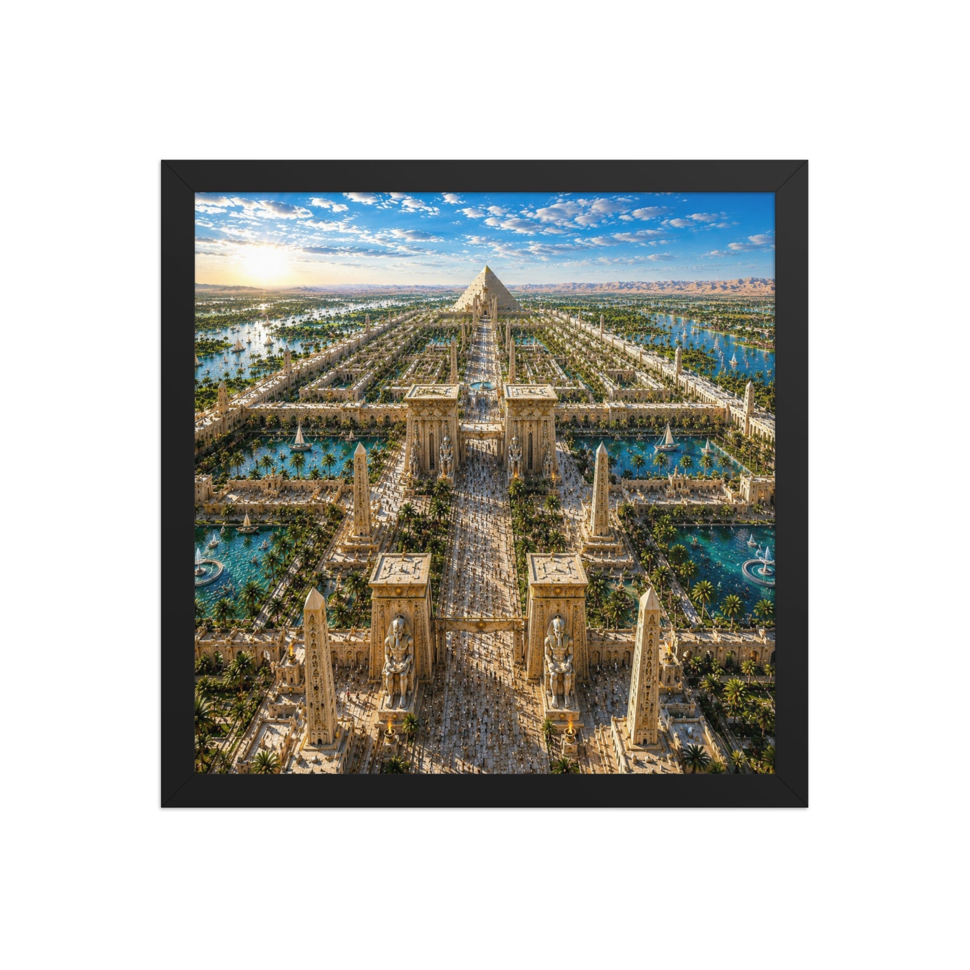 A0a. Lost Labyrinth of Egypt, Framed Enhanced Matte Photo Paper - AETHERION GALLERY