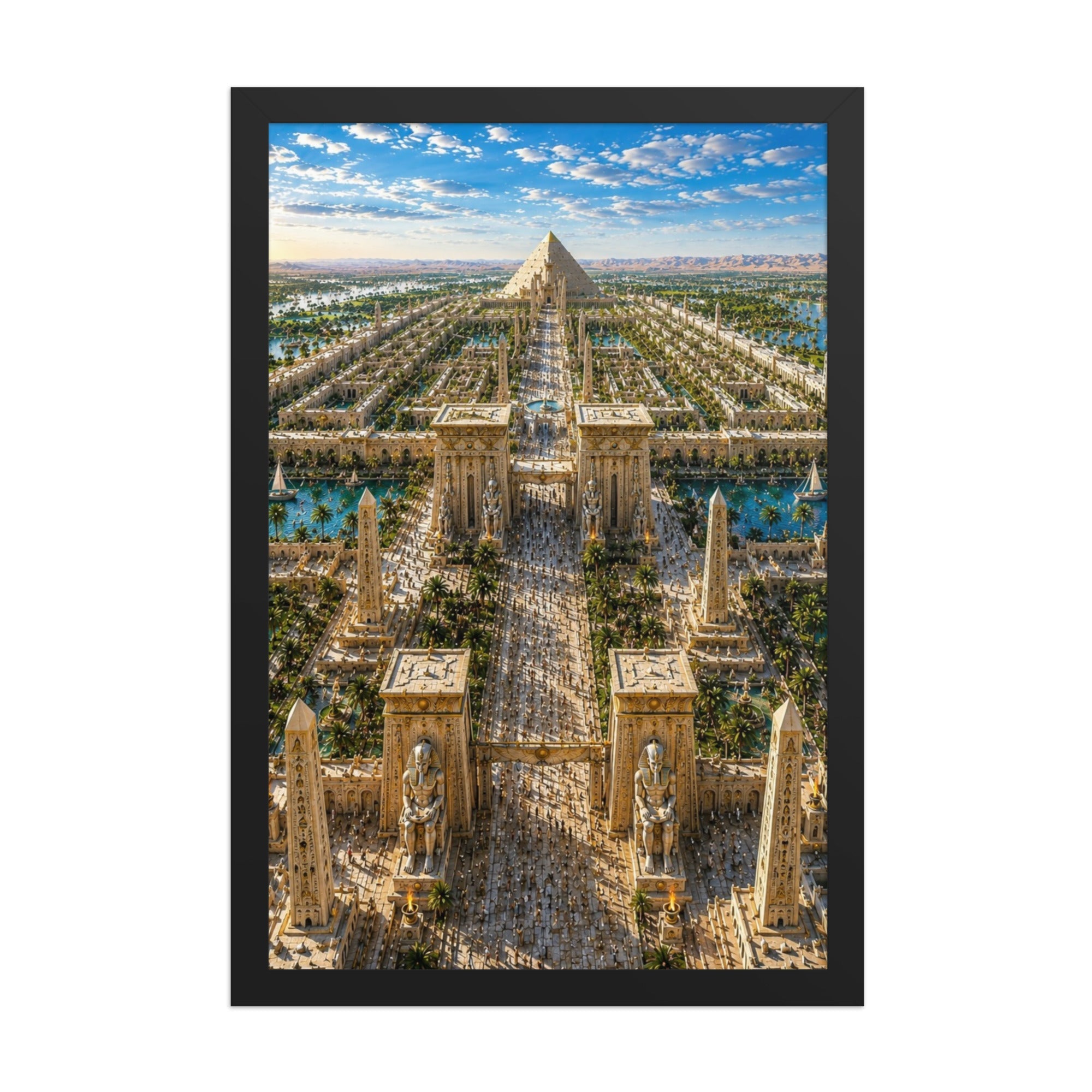 A0a. Lost Labyrinth of Egypt, Framed Enhanced Matte Photo Paper - AETHERION GALLERY