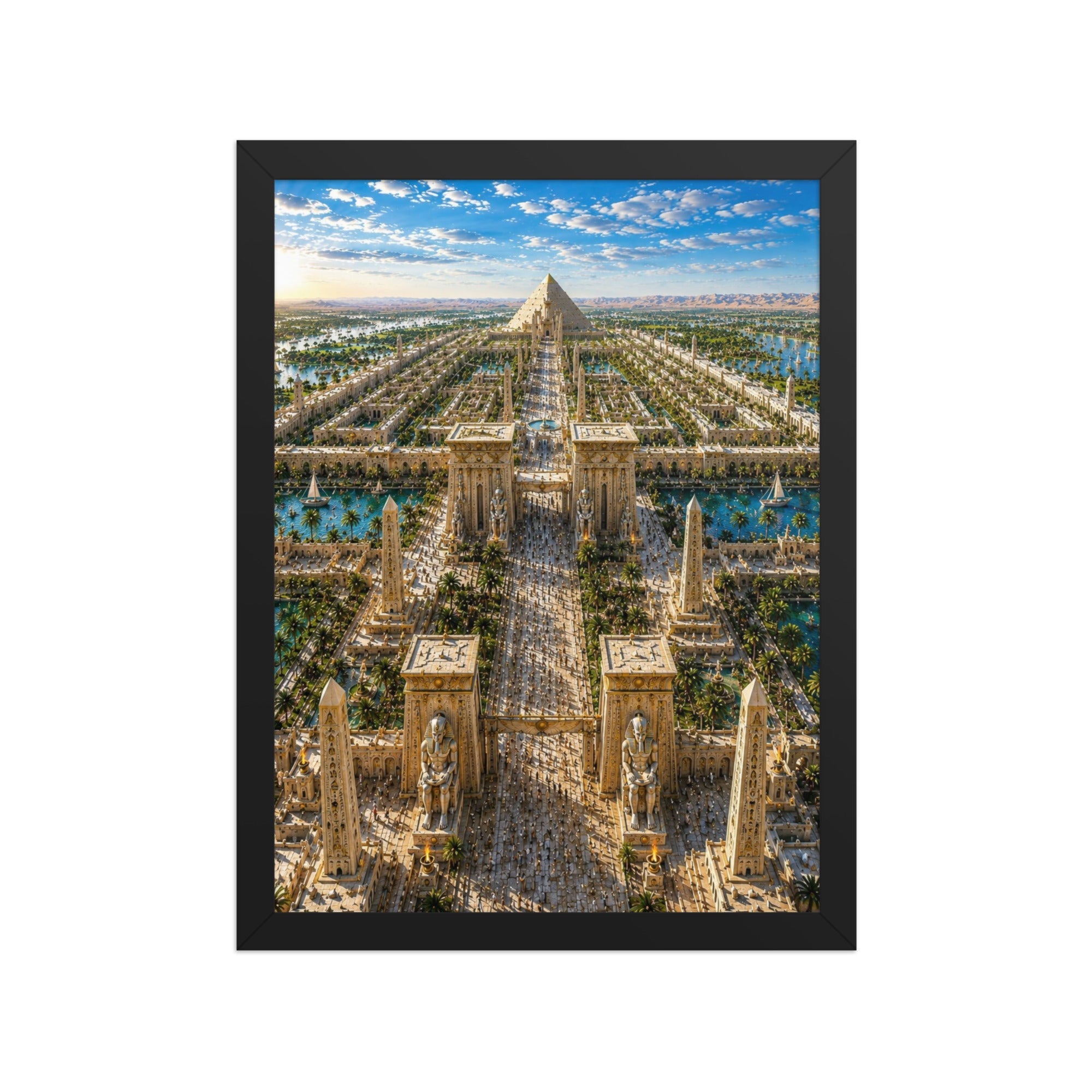 A0a. Lost Labyrinth of Egypt, Framed Enhanced Matte Photo Paper - AETHERION GALLERY