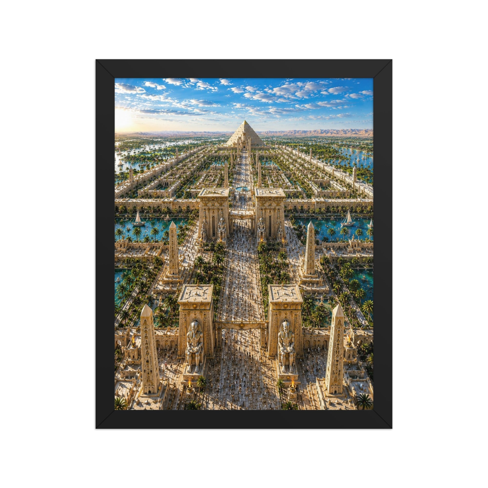 A0a. Lost Labyrinth of Egypt, Framed Enhanced Matte Photo Paper - AETHERION GALLERY