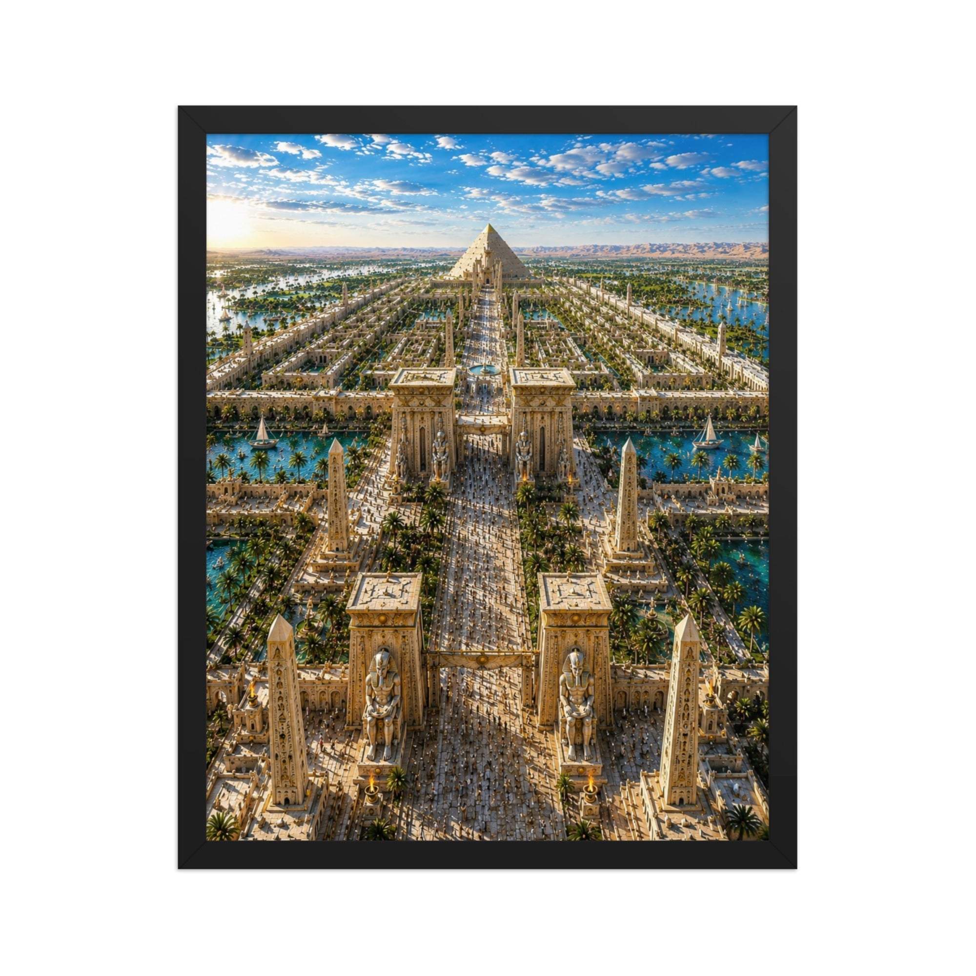 A0a. Lost Labyrinth of Egypt, Framed Enhanced Matte Photo Paper - AETHERION GALLERY