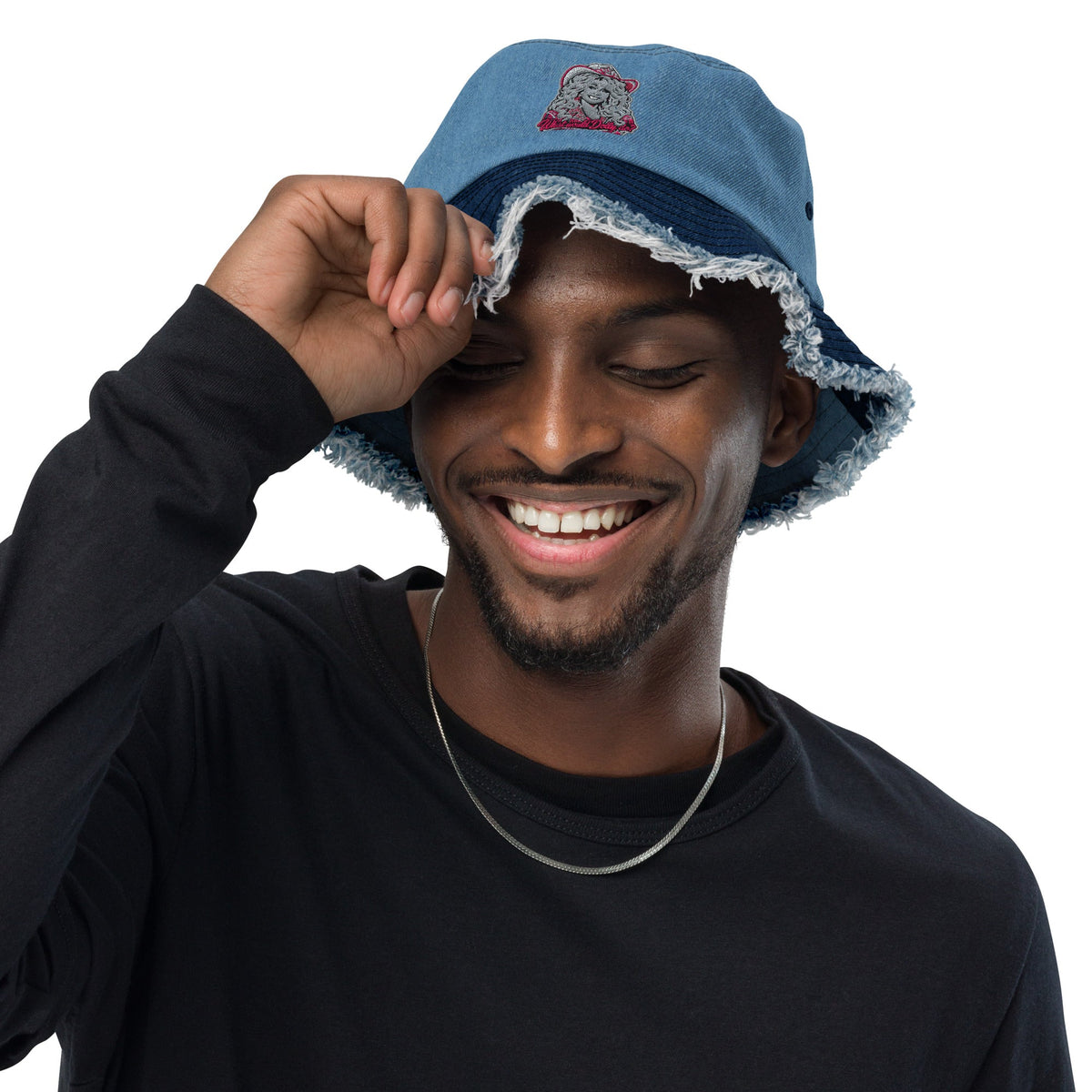 Dolly Parton Distressed denim bucket hat - AETHERION GALLERY