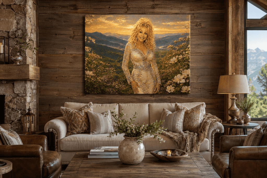 Dolly Parton , exclusive 1 of 1 , 40x30 Premium Canvas - AETHERION GALLERY