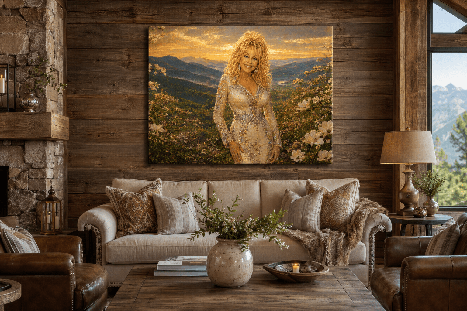 Dolly Parton , exclusive 1 of 1 , 40x30 Premium Canvas - AETHERION GALLERY