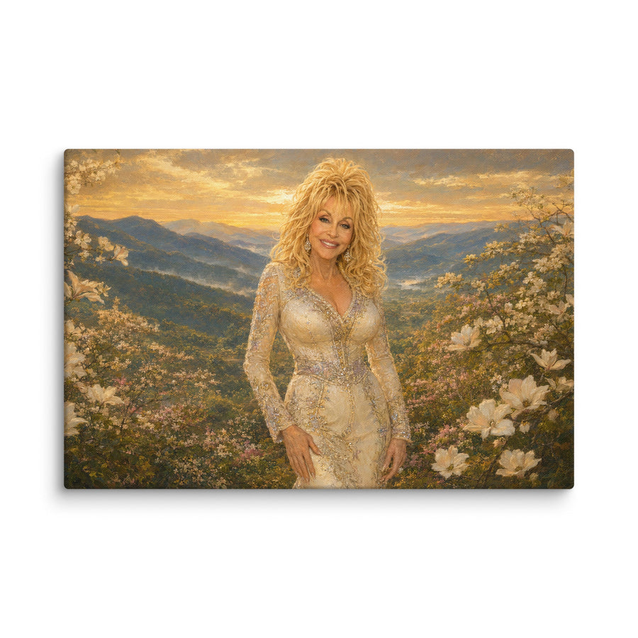 Dolly Parton , exclusive 1 of 1 , 40x30 Premium Canvas - AETHERION GALLERY