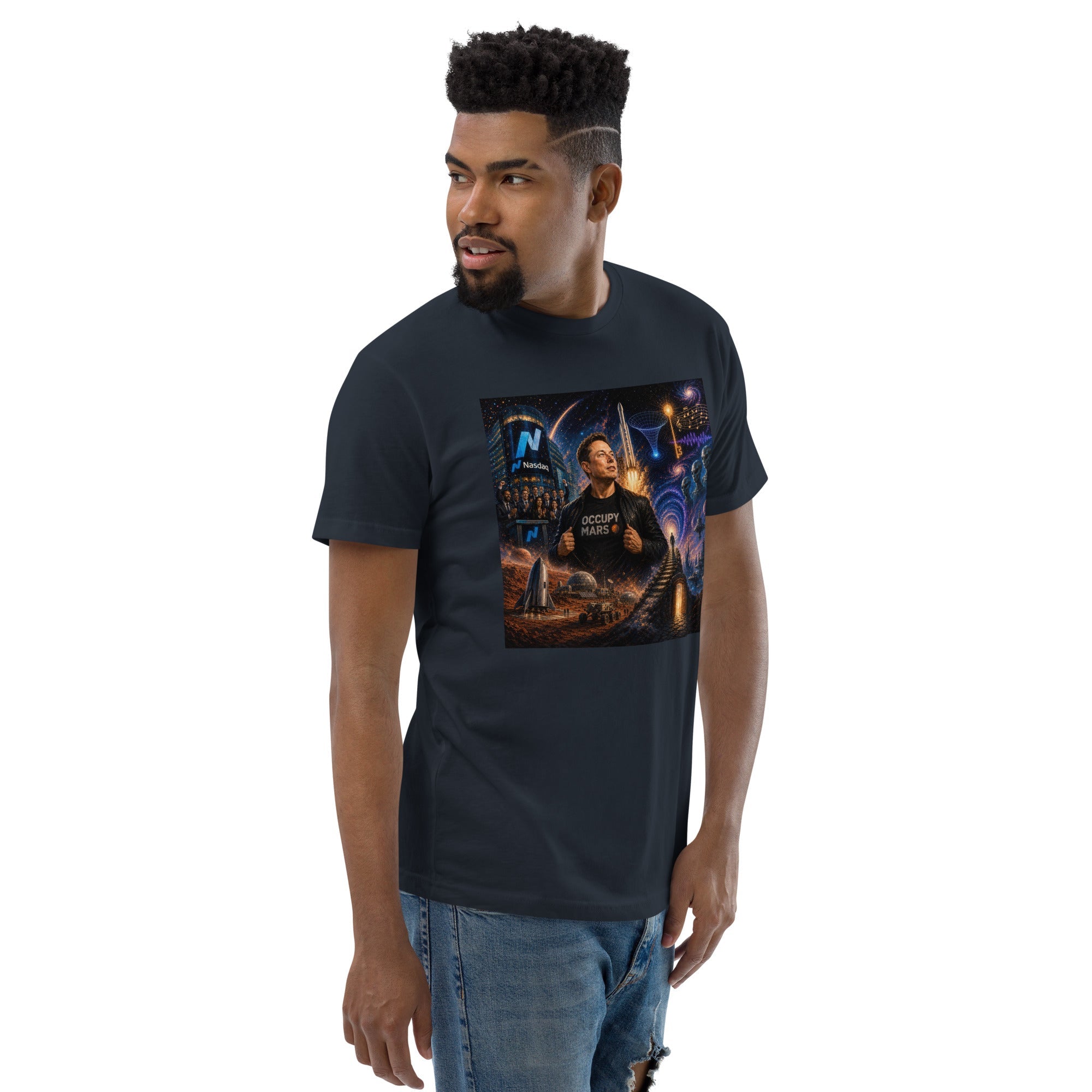 Elon Musk Occupy Mars Men's Premium T-Shirt - AETHERION GALLERY