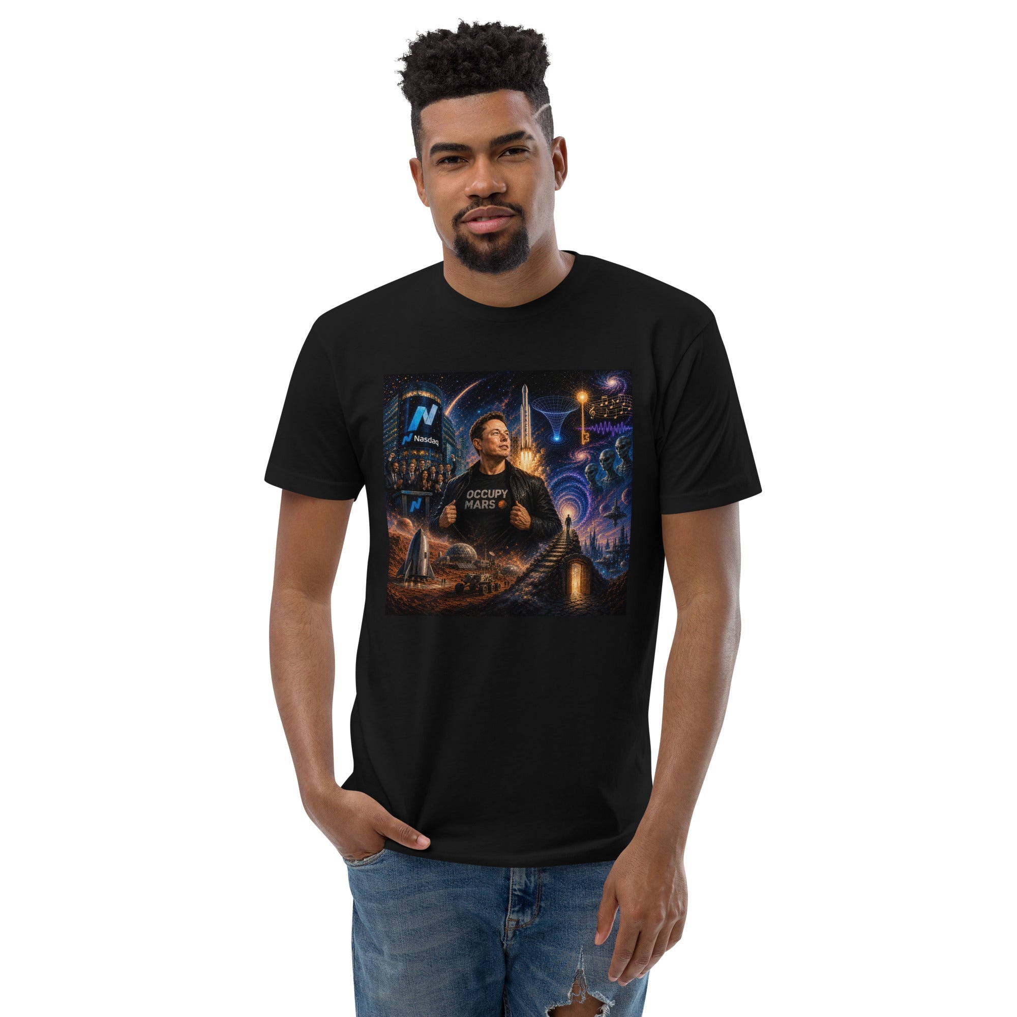 Elon Musk Occupy Mars Men's Premium T-Shirt - AETHERION GALLERY