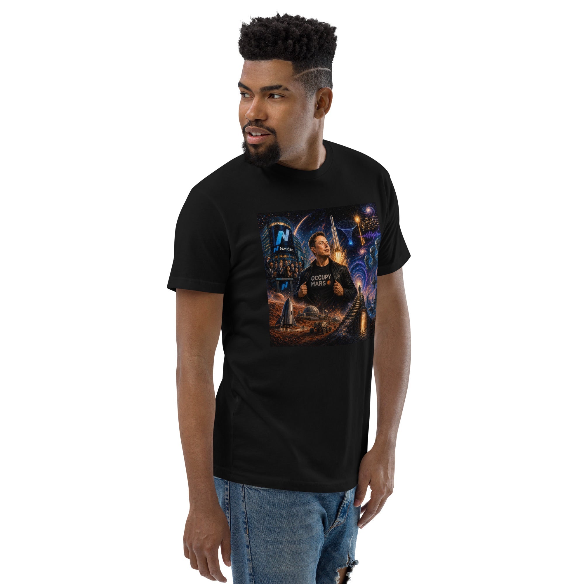Elon Musk Occupy Mars Men's Premium T-Shirt - AETHERION GALLERY