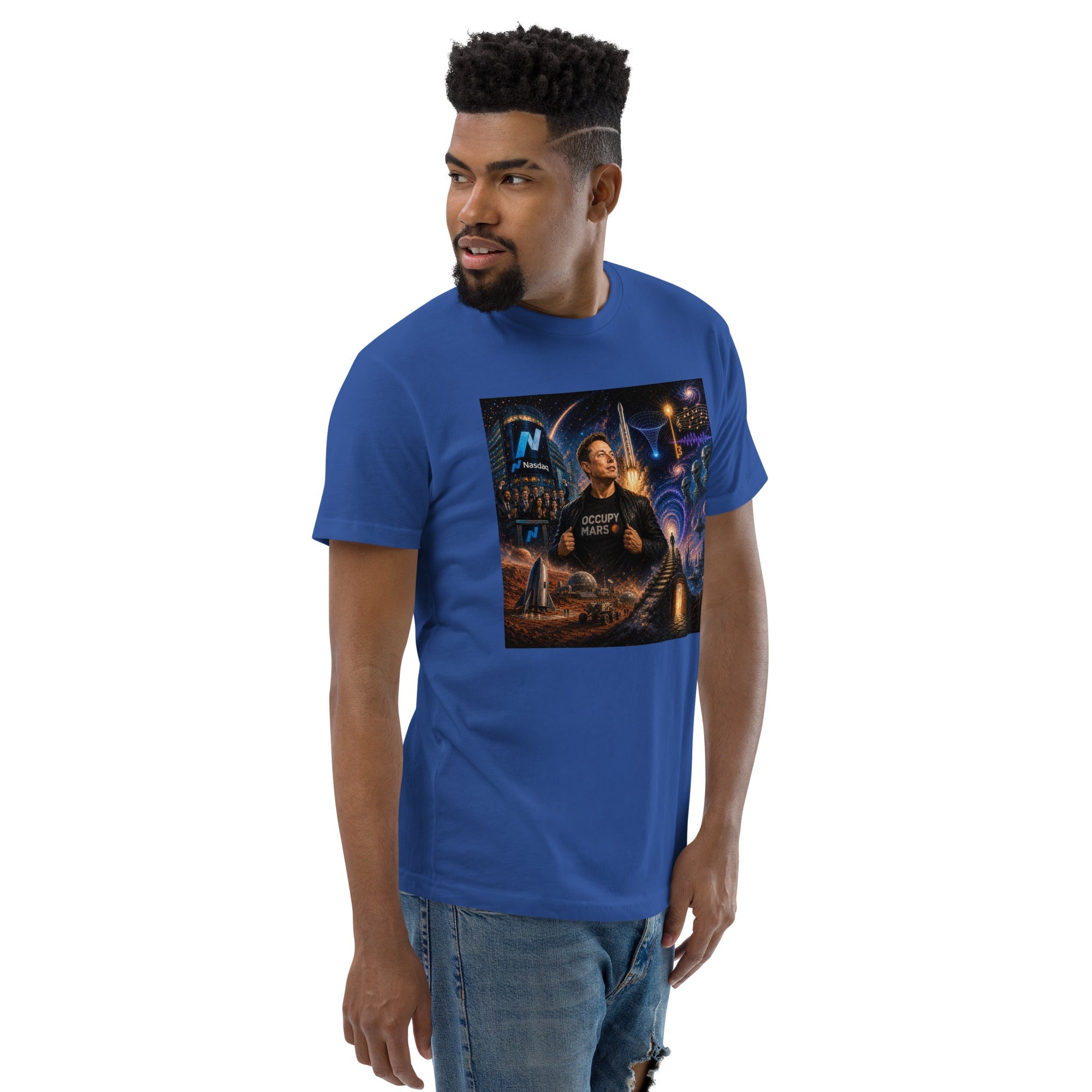 Elon Musk Occupy Mars Men's Premium T-Shirt - AETHERION GALLERY