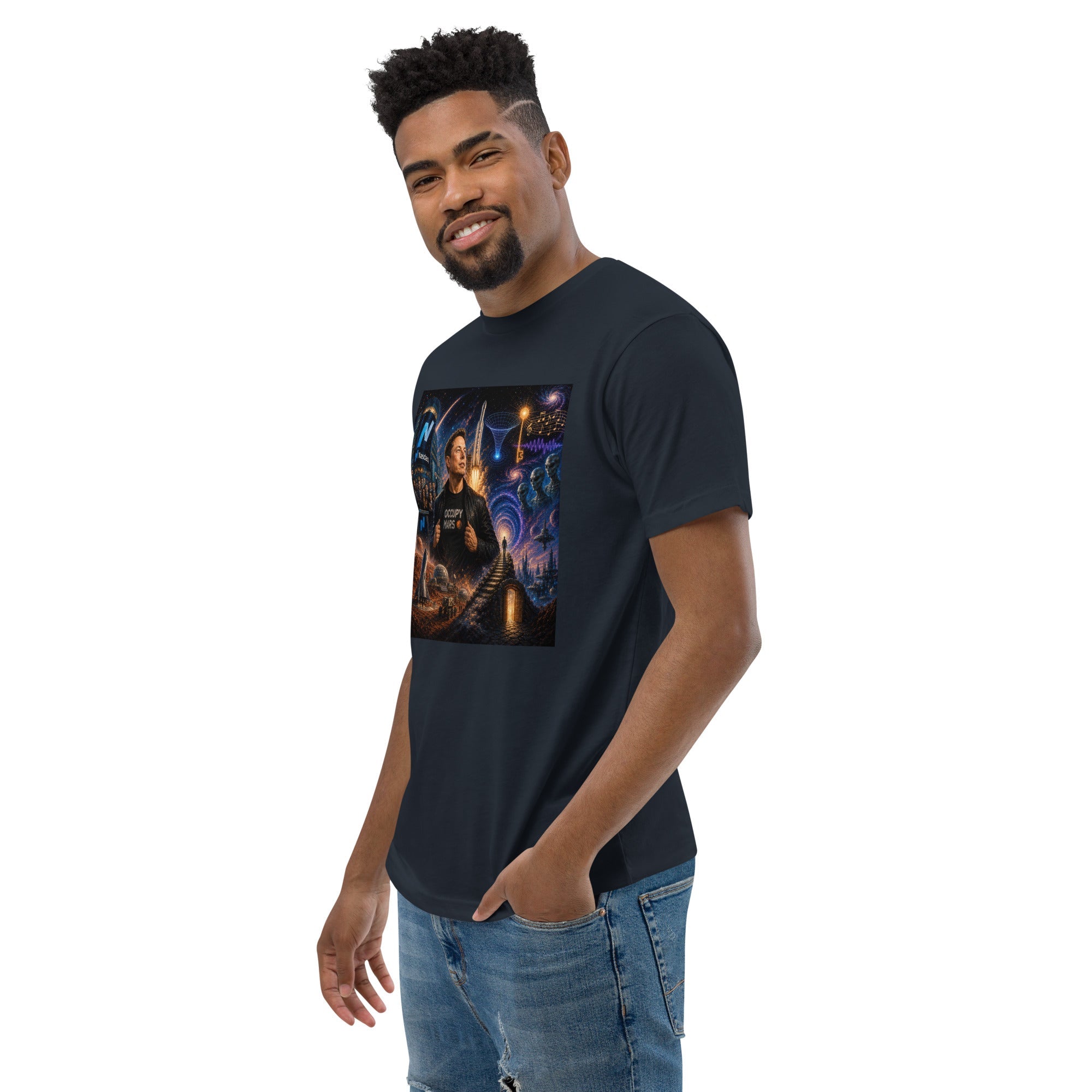 Elon Musk Occupy Mars Men's Premium T-Shirt - AETHERION GALLERY