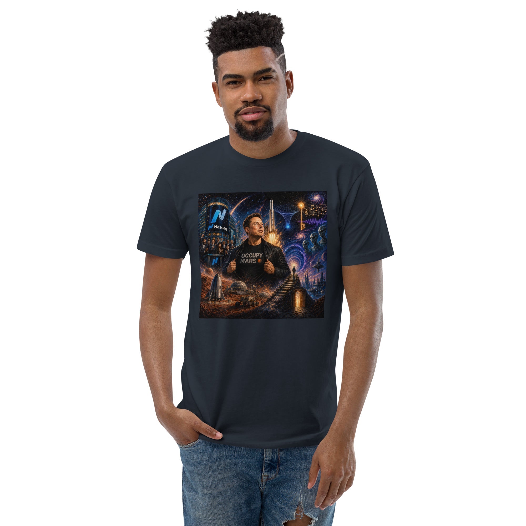 Elon Musk Occupy Mars Men's Premium T-Shirt - AETHERION GALLERY