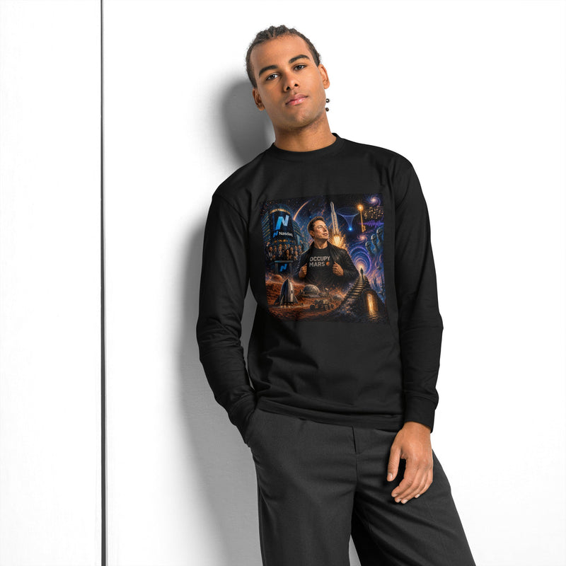 Elon Musk Occupy Mars Visionary Long-Sleeve Shirt - AETHERION GALLERY