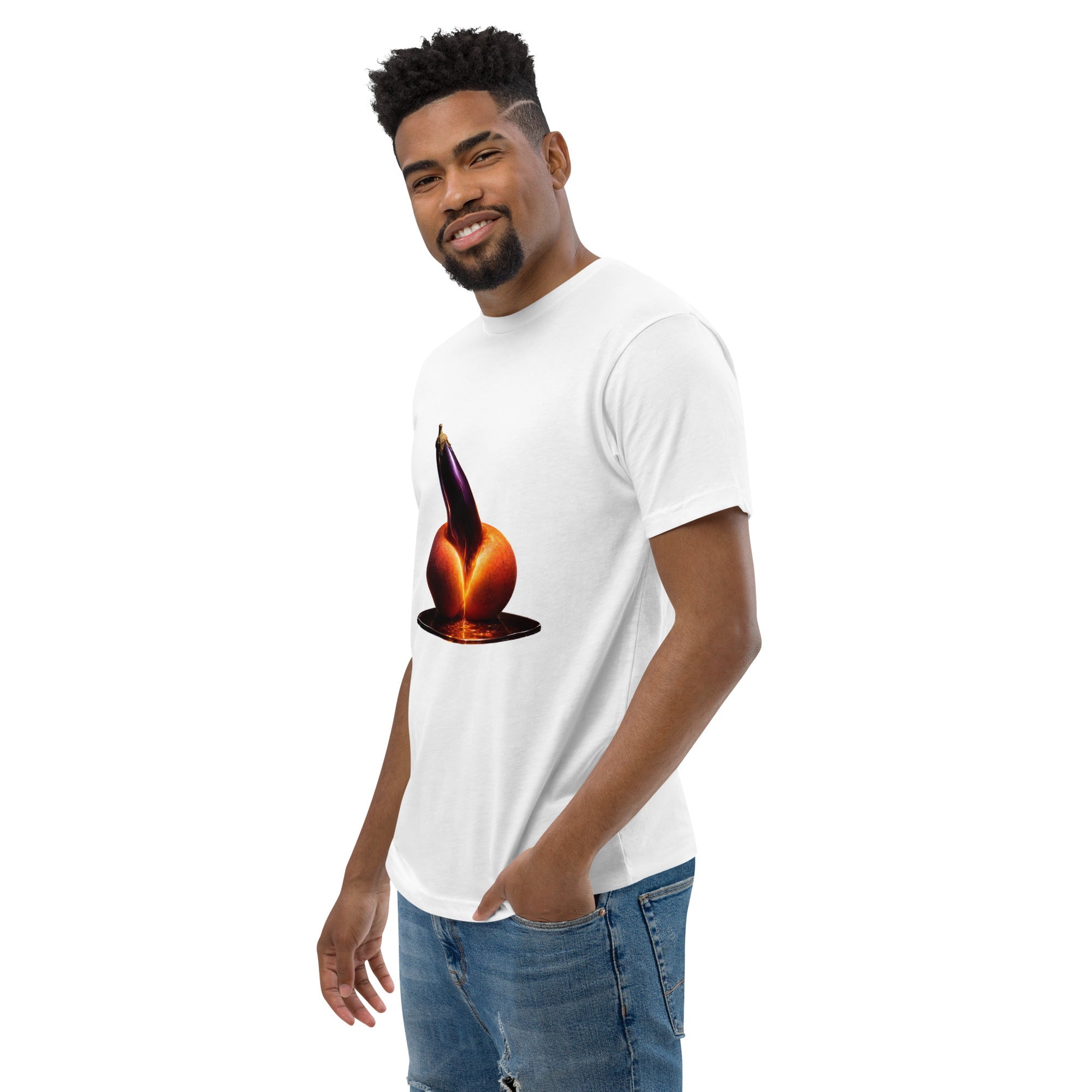 Forbidden Fruit Men's Fitted Premium T-Shirt - AETHERION GALLERY