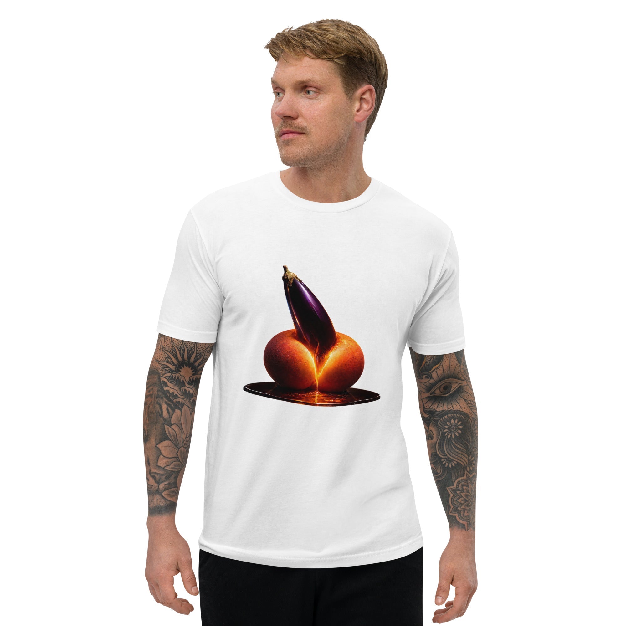 Forbidden Fruit Men's Fitted Premium T-Shirt - AETHERION GALLERY