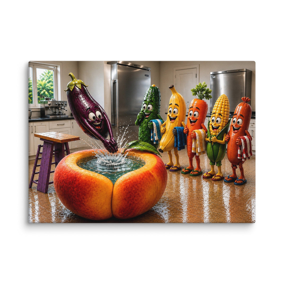 Fruit Juice - Premium Canvas Print - AETHERION GALLERY