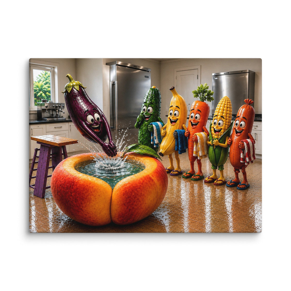 Fruit Juice - Premium Canvas Print - AETHERION GALLERY