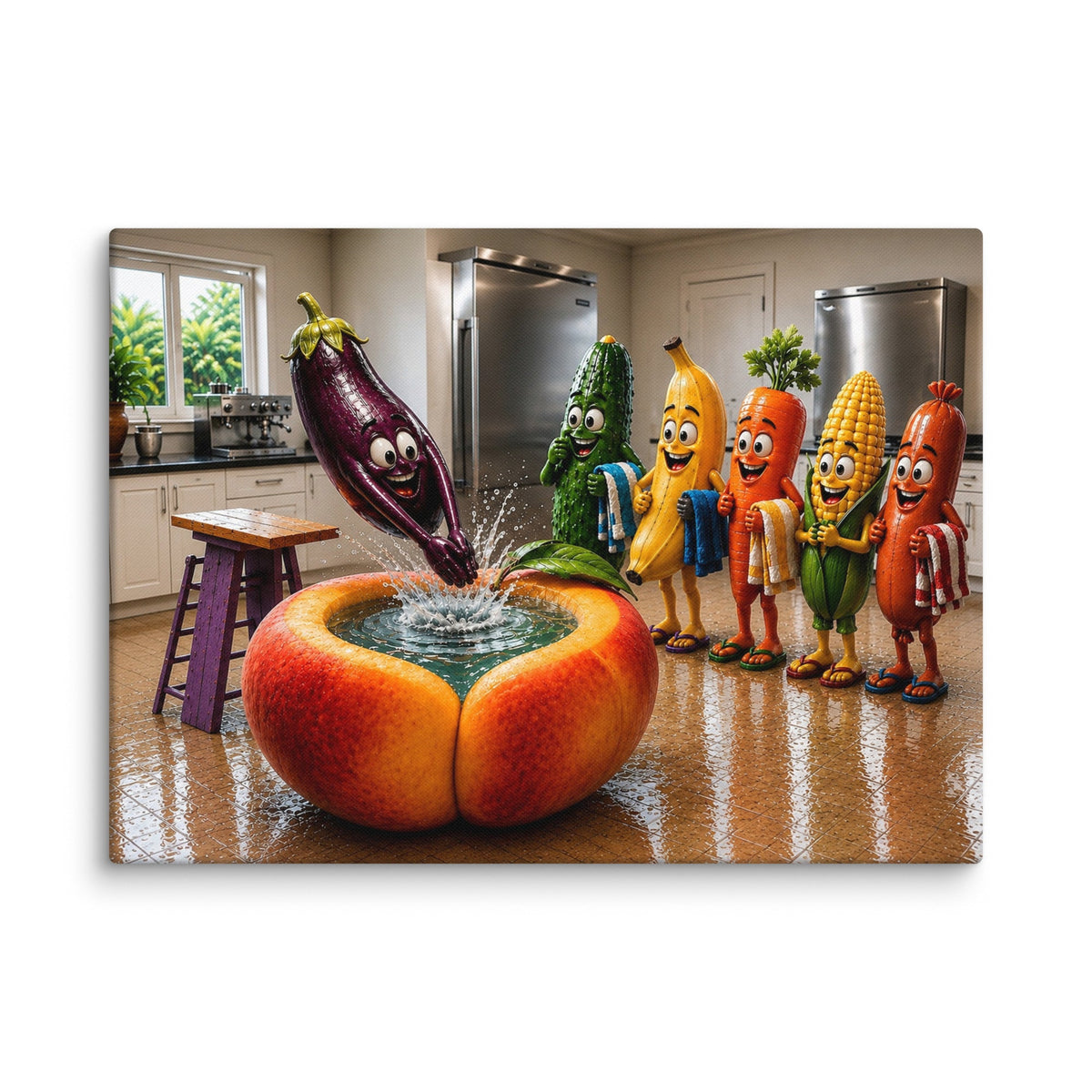 Fruit Juice - Premium Canvas Print - AETHERION GALLERY