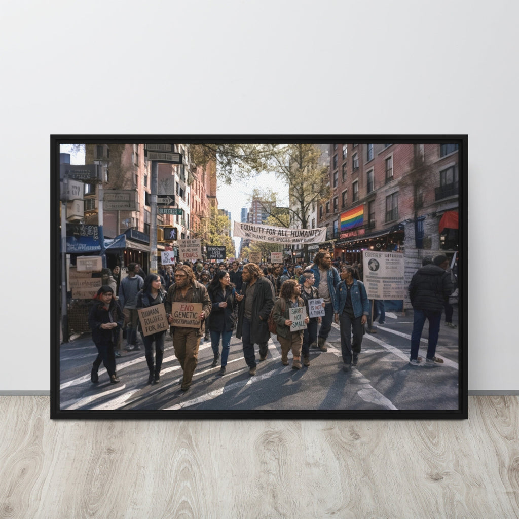 Humanity Plural, 24X36 Exclusive One-of-One Framed Canvas - AETHERION GALLERY