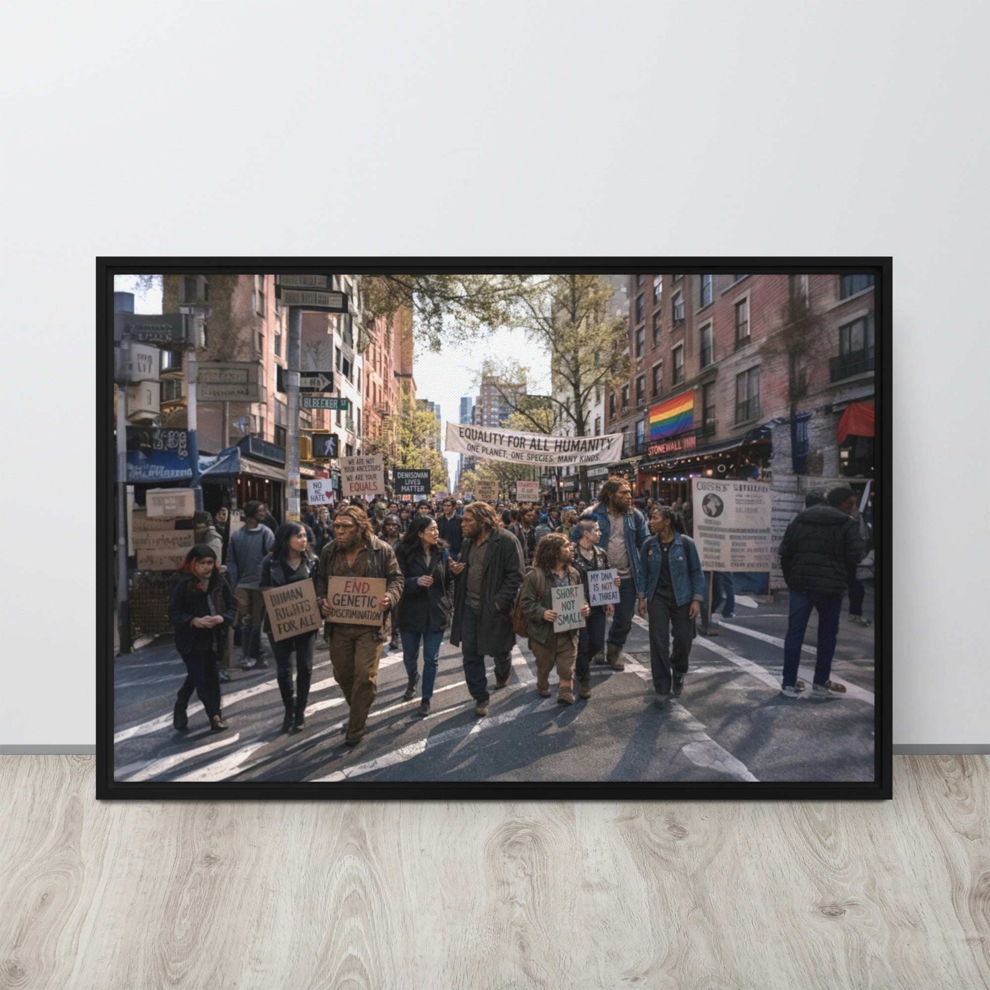 Humanity Plural, 24X36 Exclusive One-of-One Framed Canvas - AETHERION GALLERY