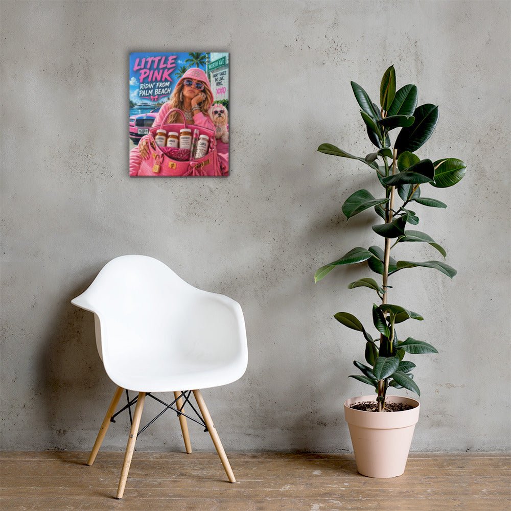 Little Pink Ridin' from Palm Beach Canvas Print - AETHERION GALLERY