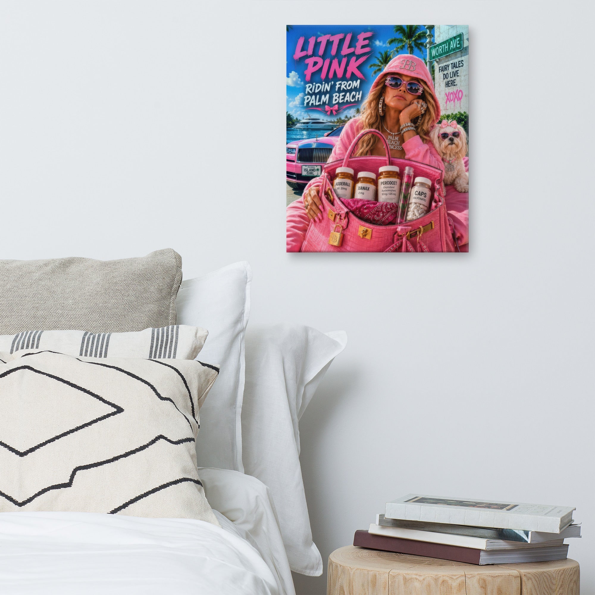 Little Pink Ridin' from Palm Beach Canvas Print - AETHERION GALLERY