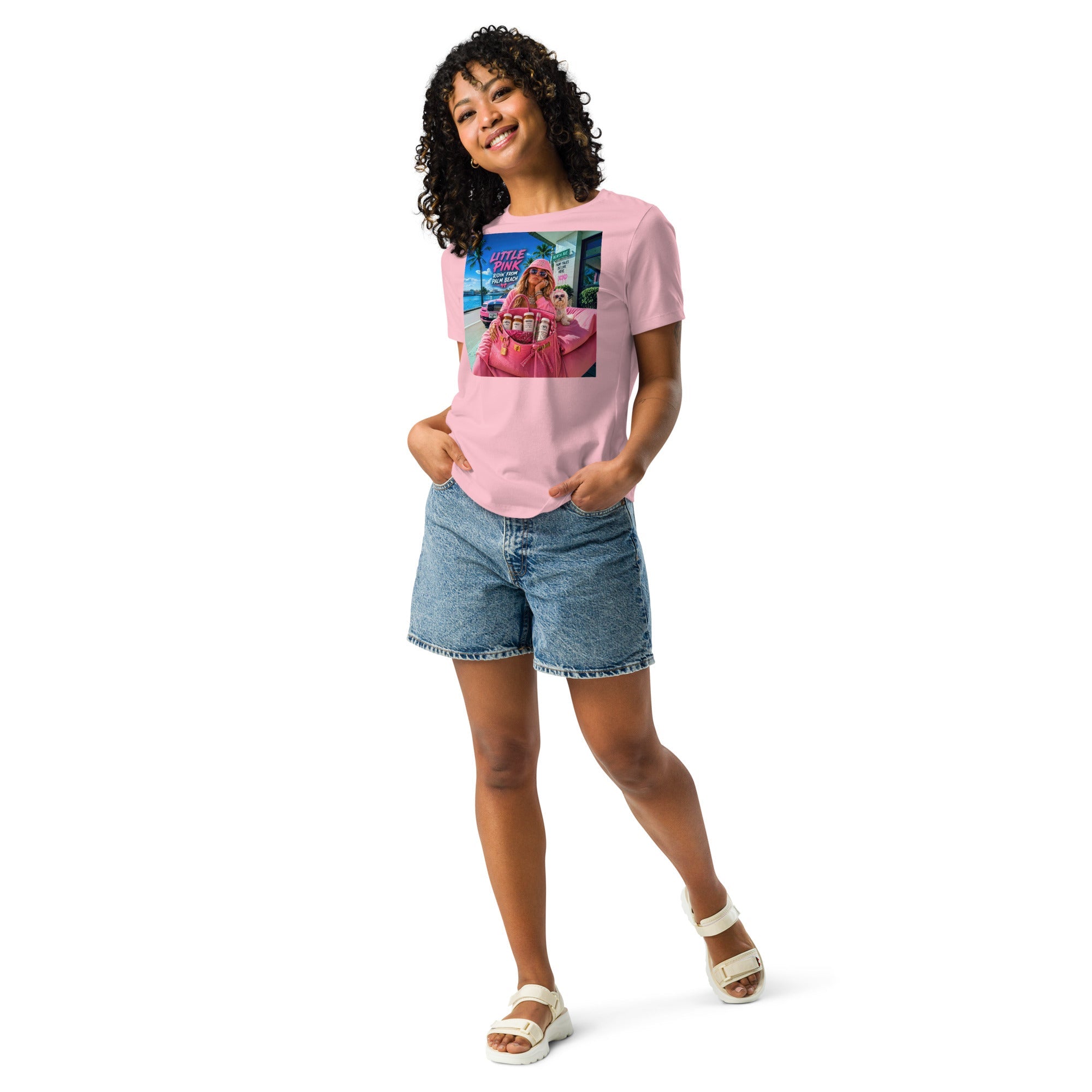 Little Pink Ridin' from Palm Beach Women's Relaxed T-Shirt - AETHERION GALLERY