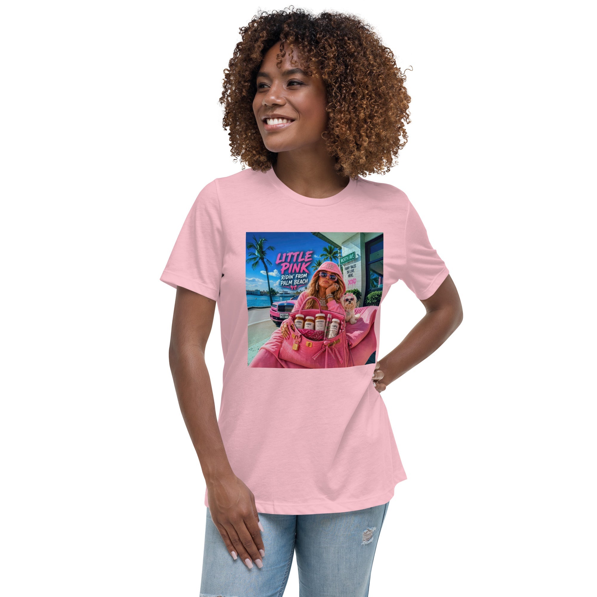 Little Pink Ridin' from Palm Beach Women's Relaxed T-Shirt - AETHERION GALLERY