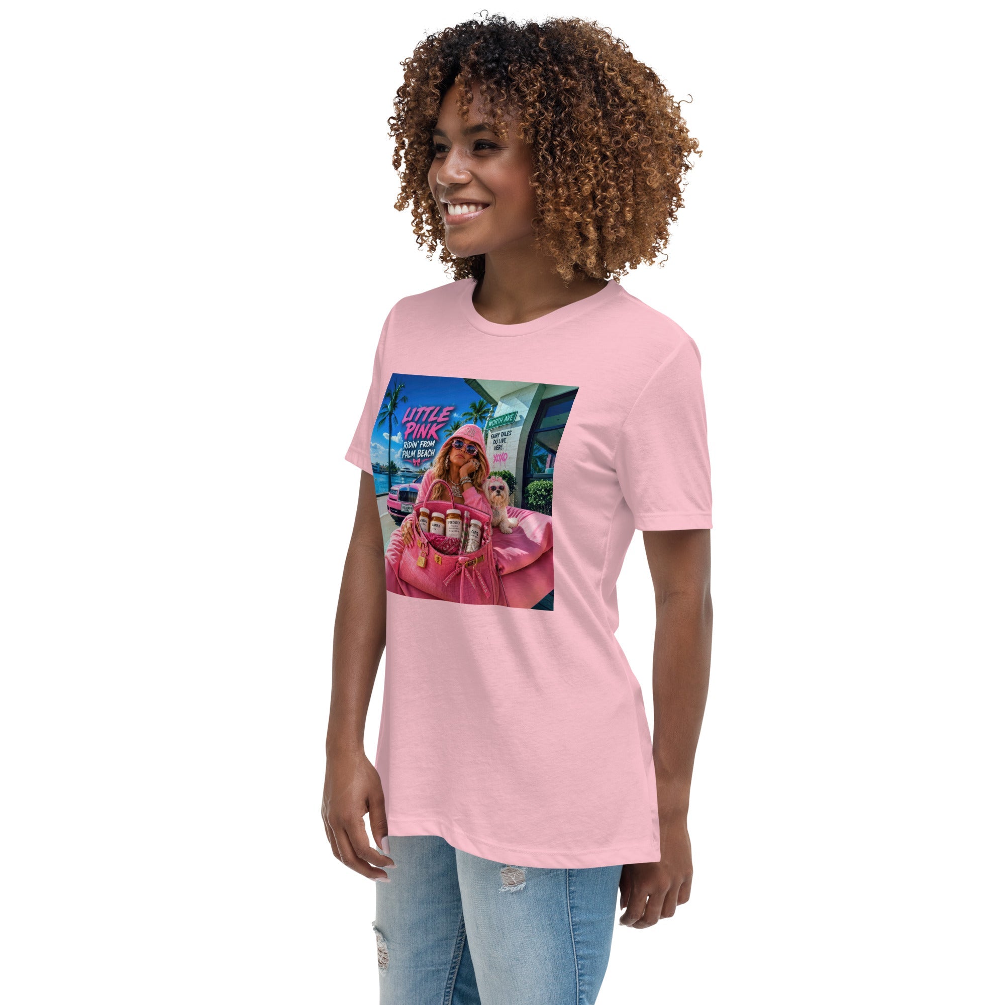 Little Pink Ridin' from Palm Beach Women's Relaxed T-Shirt - AETHERION GALLERY